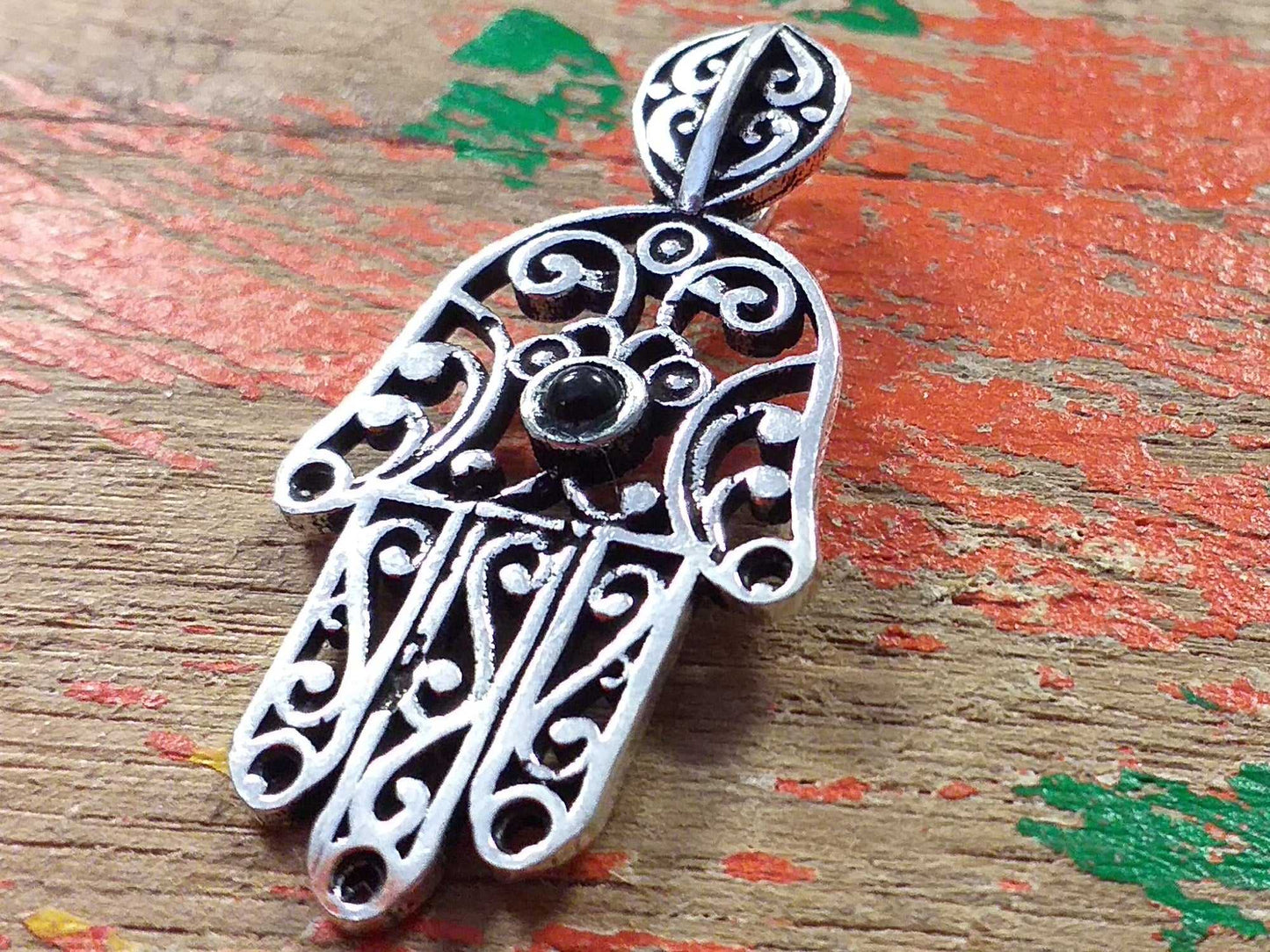 Hamsa Stone Pendant