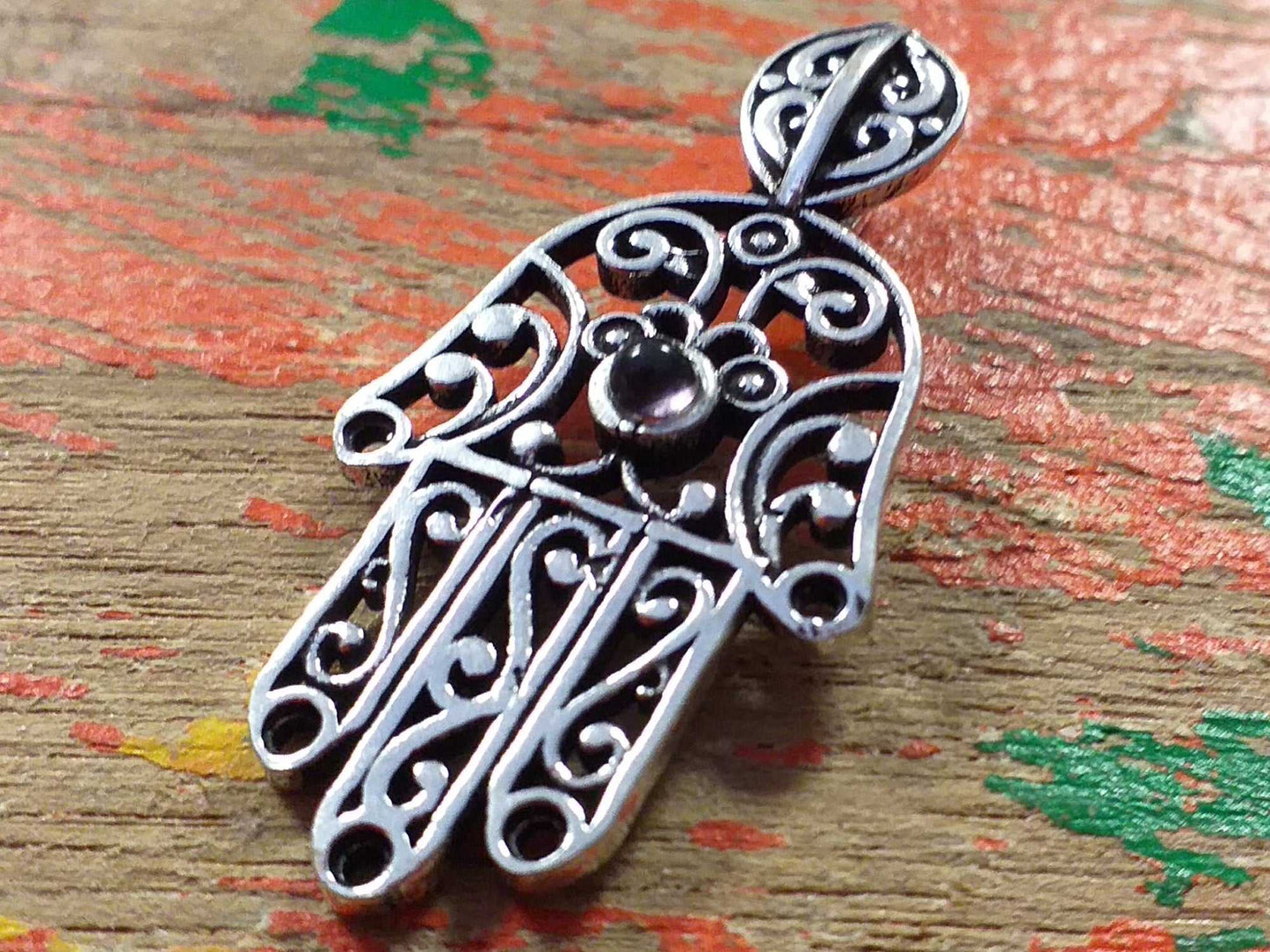 Hamsa Stone Pendant