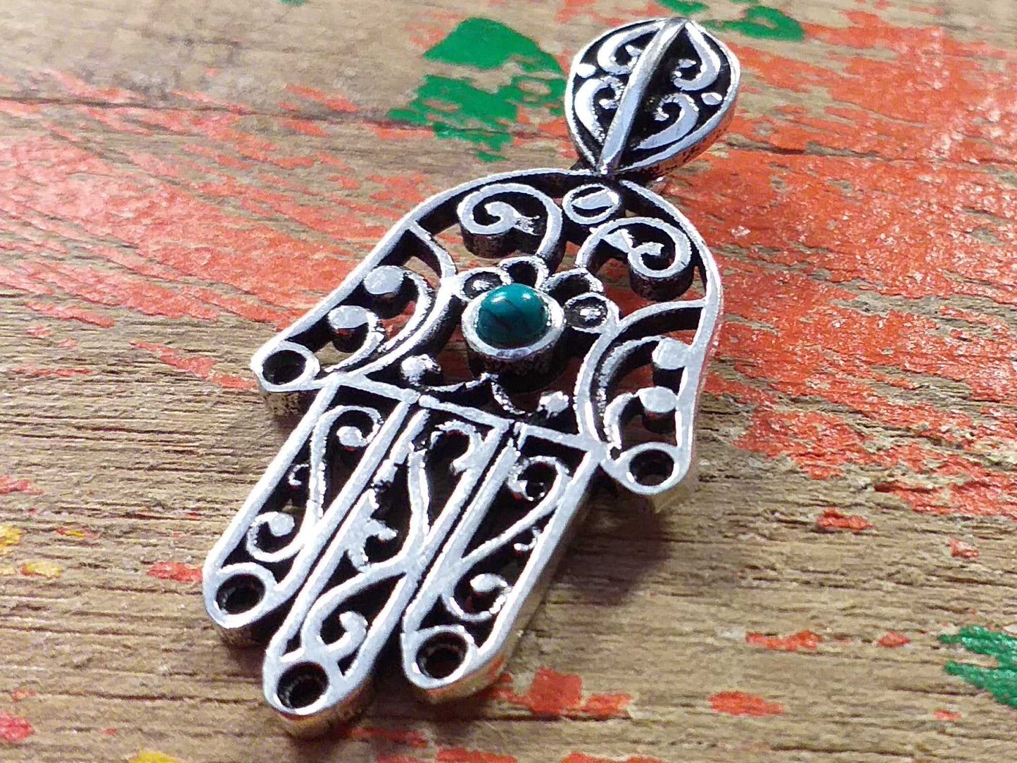 Hamsa Stone Pendant