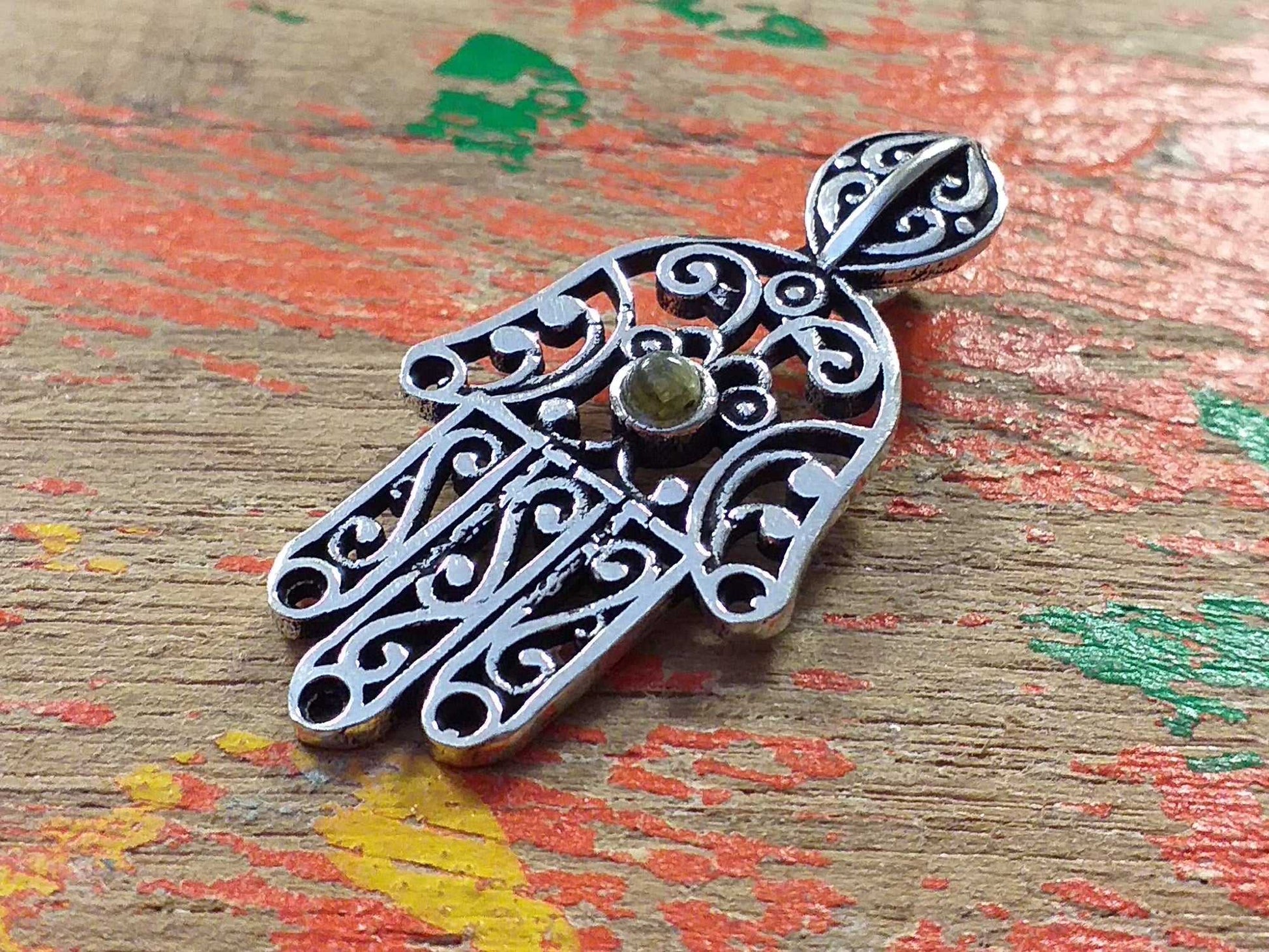 Hamsa Stone Pendant