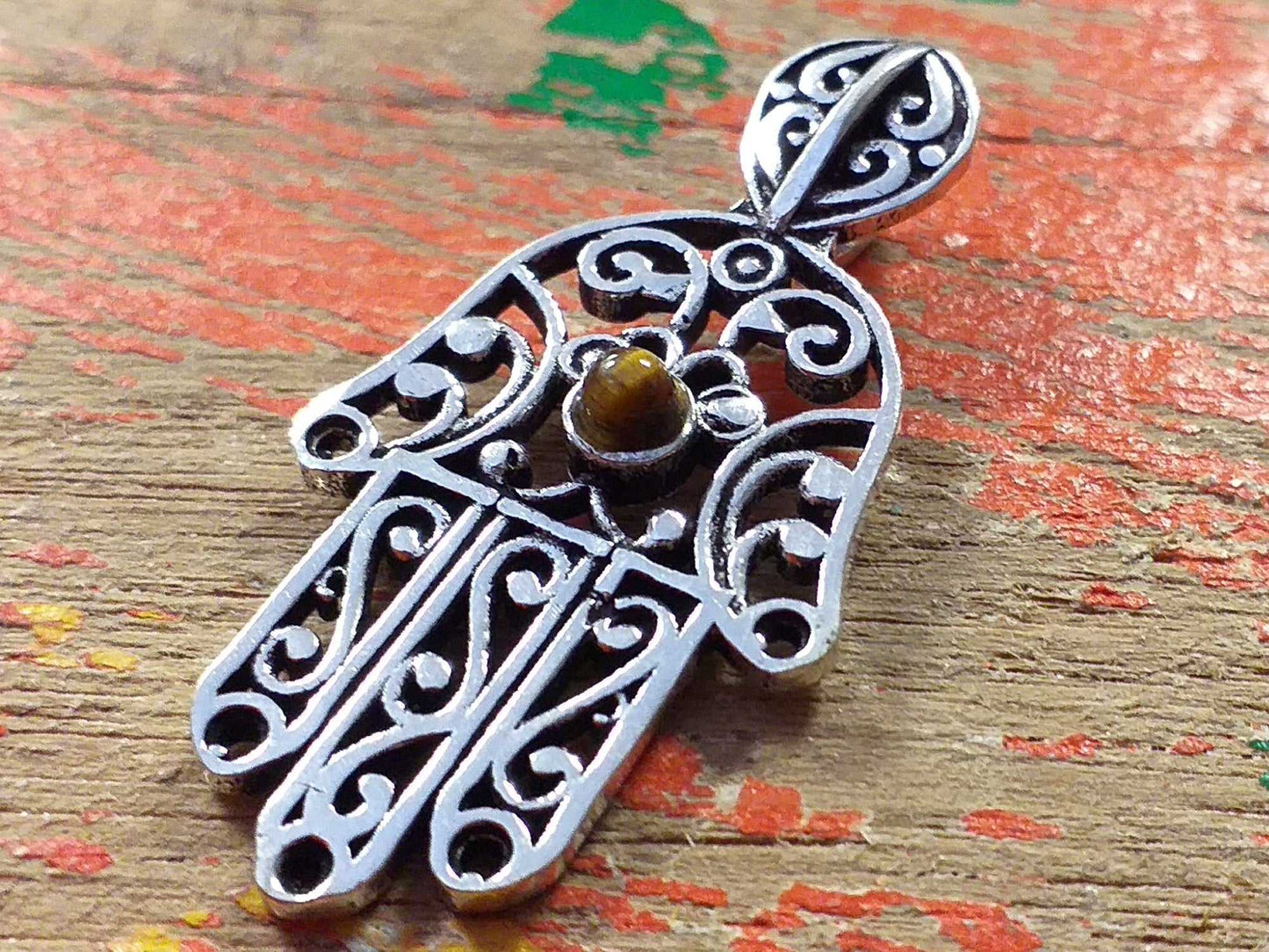 Hamsa Stone Pendant