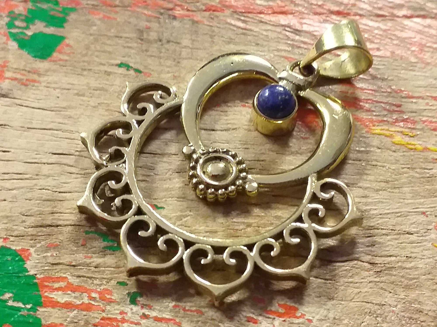 Heart Lotus Stone Pendant