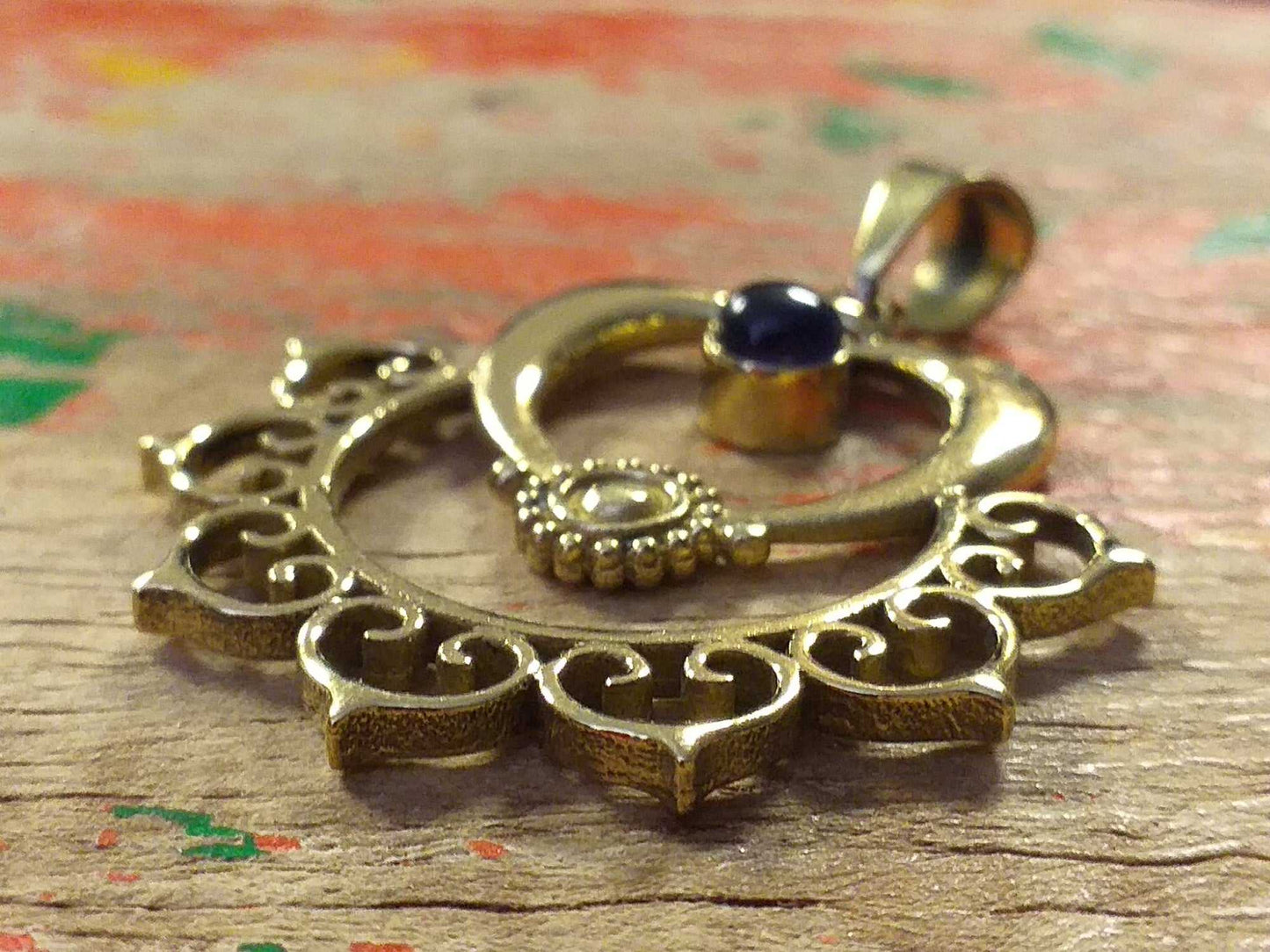 Heart Lotus Stone Pendant