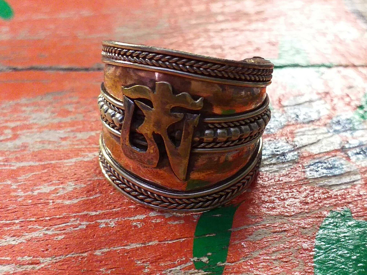 3 Metal Om Thumb Ring