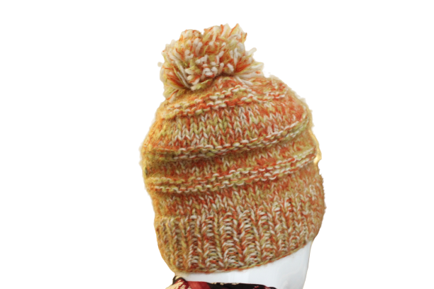 Orange Mohair Beanie