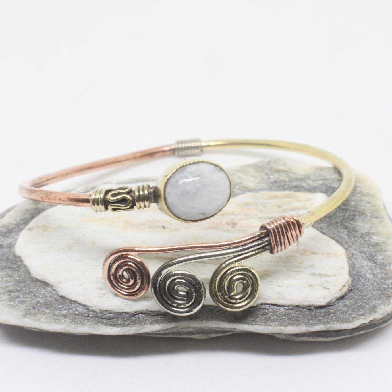 3 Metal Peacock Bangle