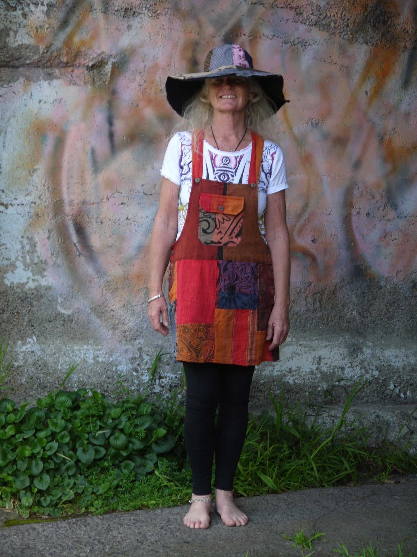 Patch Pinafore - 4 Colours