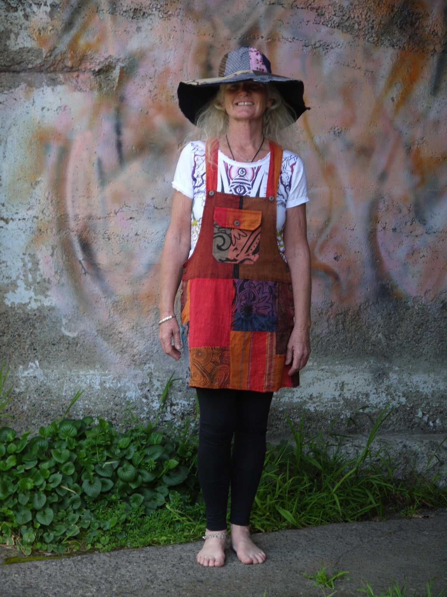 Patch Pinafore - 4 Colours