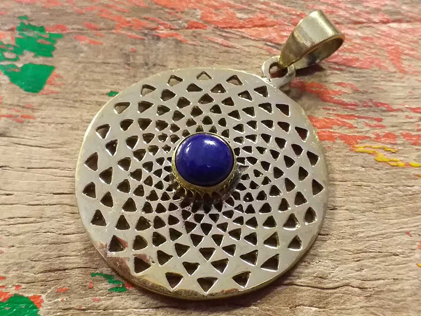 Sacred Flower Stone Pendant