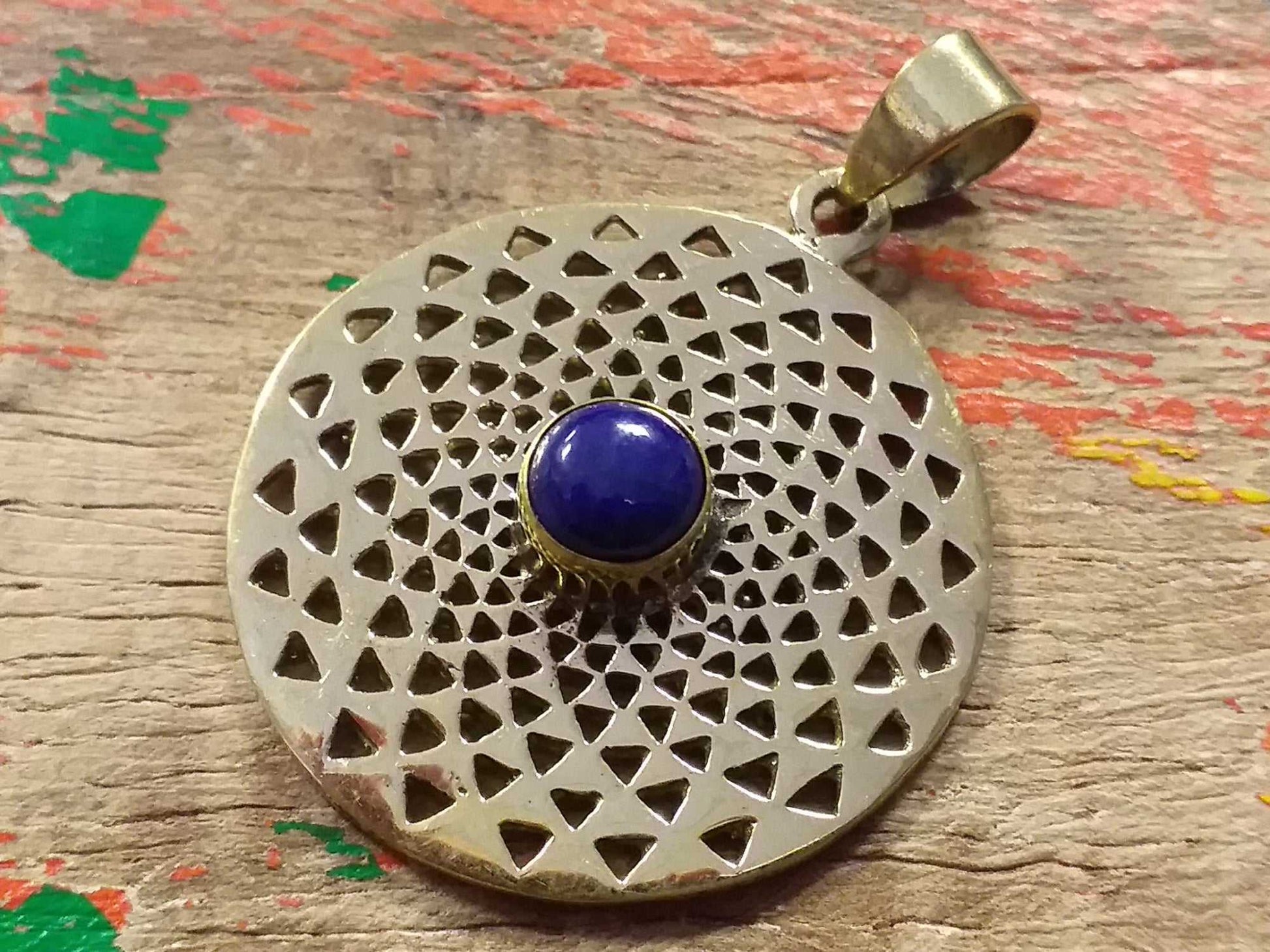 Sacred Flower Stone Pendant