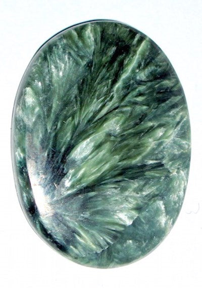 Earth Green Seraphinite Teardrop Earrings