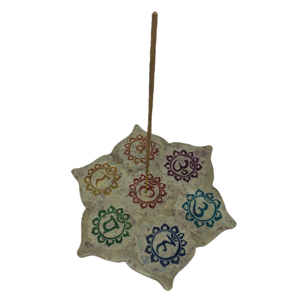 Soapstone Lotus Chakra Incense Holder