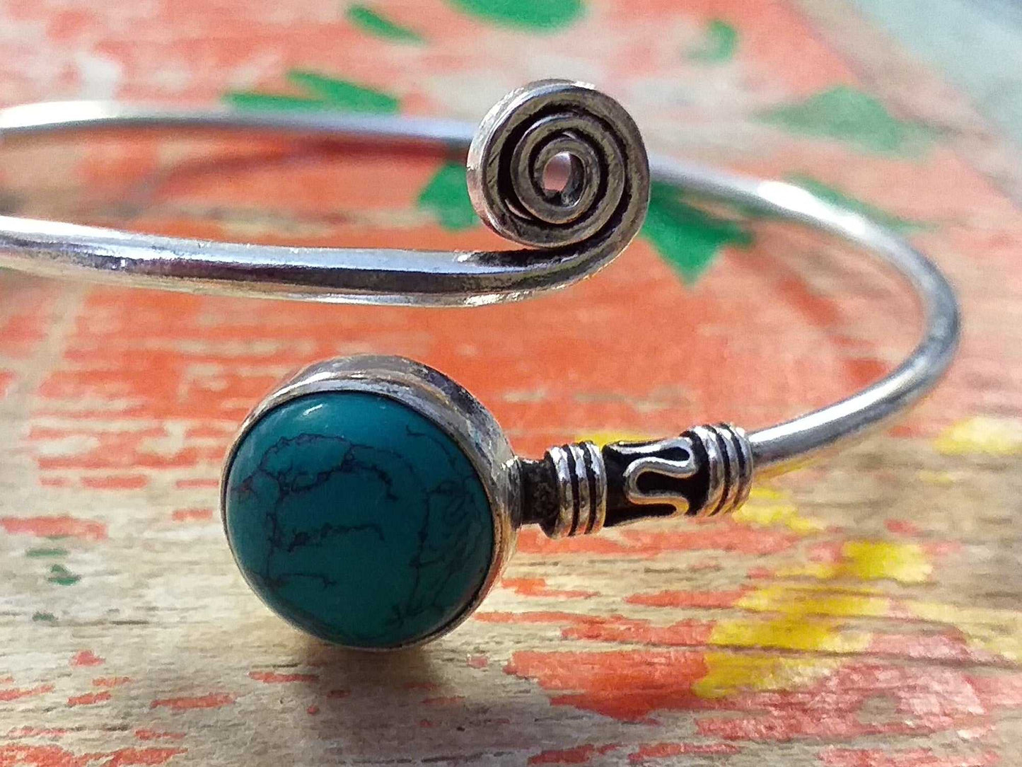 Stone Koru Bangle