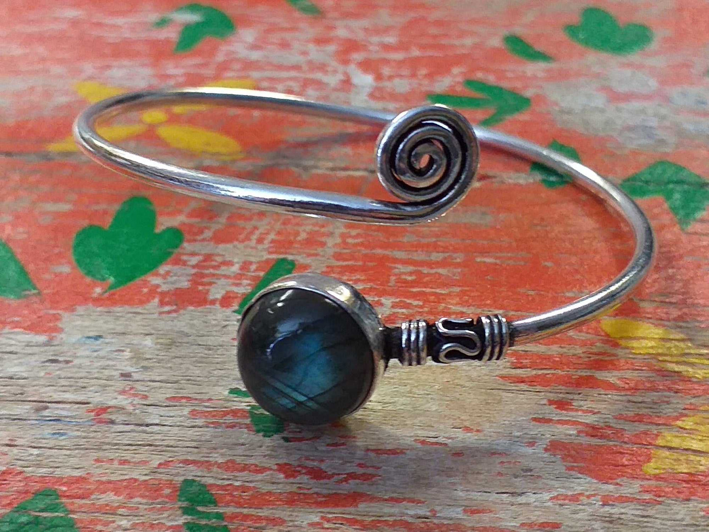 Stone Koru Bangle