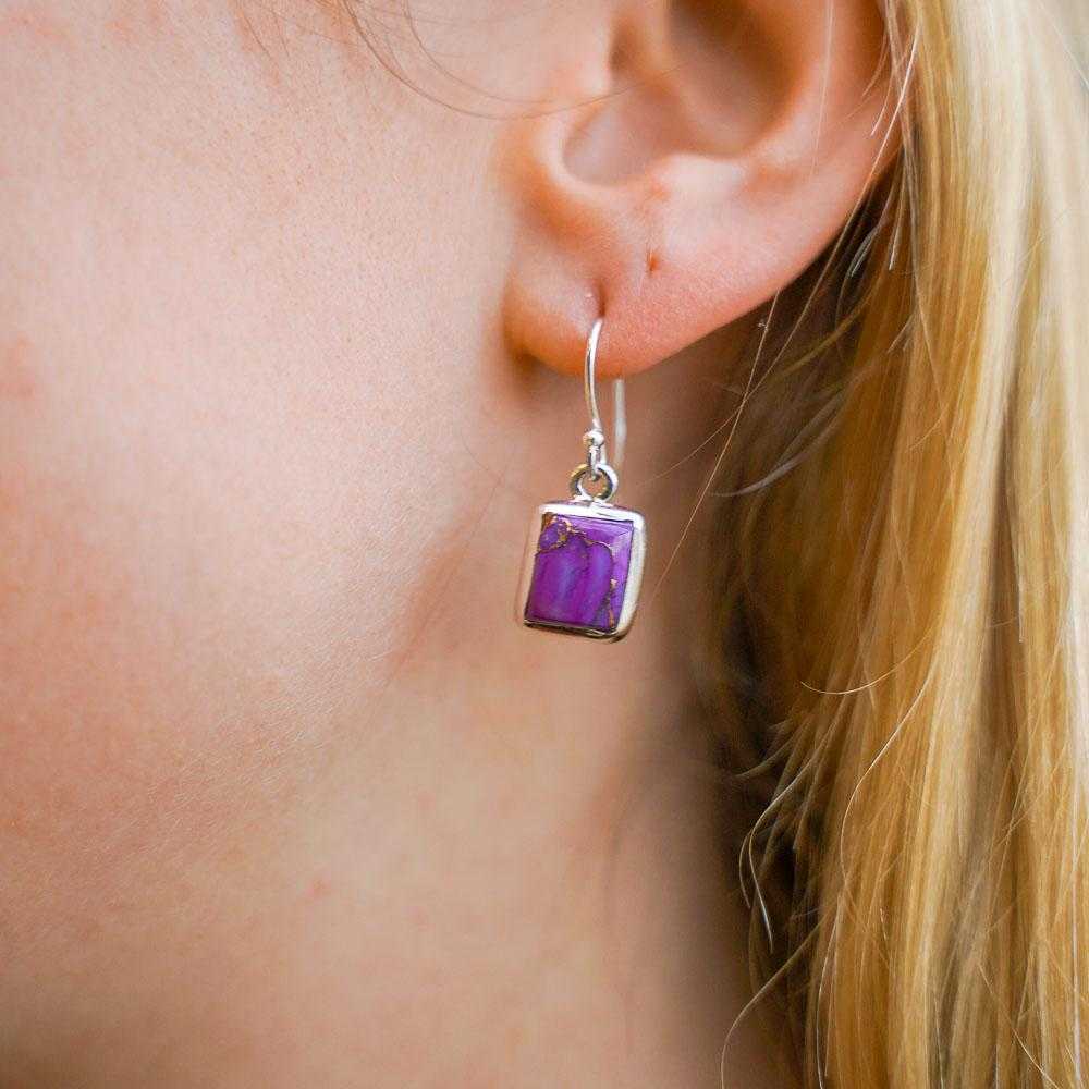 Zardie Purple Mojave Turquoise Earrings