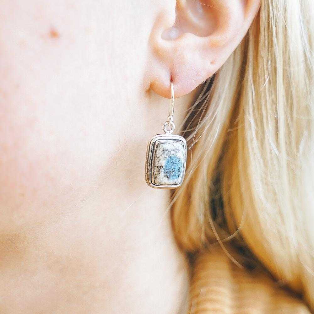 Skardu K2 Jasper Rectangle Earrings