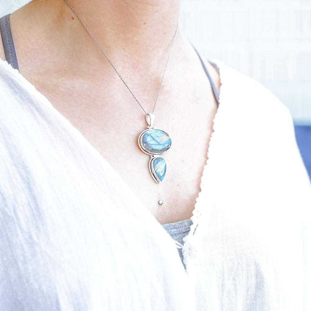 Nenya Labradorite Gemstone Sterling Silver Pendant
