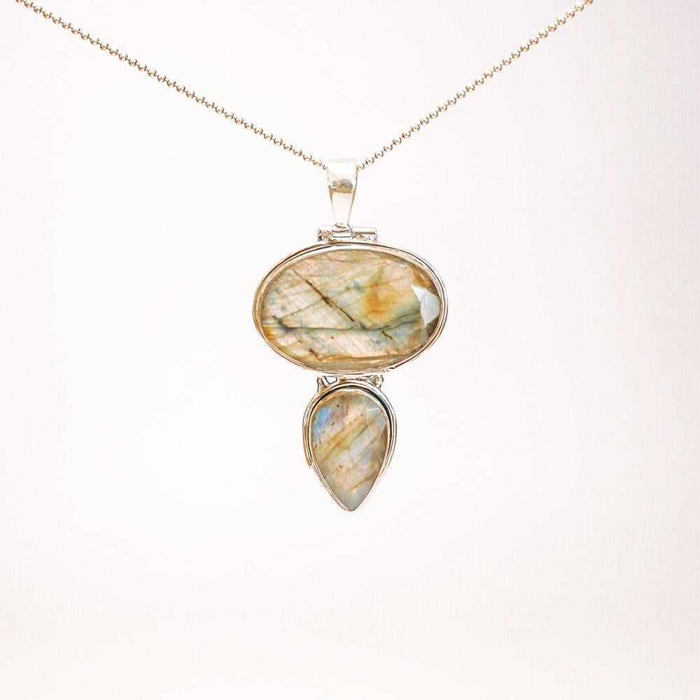 Nenya Labradorite Gemstone Sterling Silver Pendant
