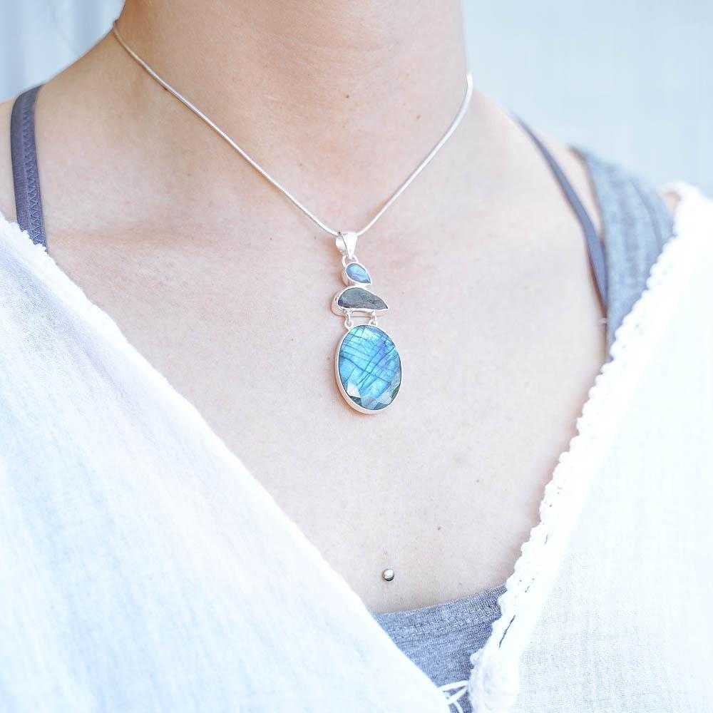 Athenas Teardrop Sterling Silver Pendant