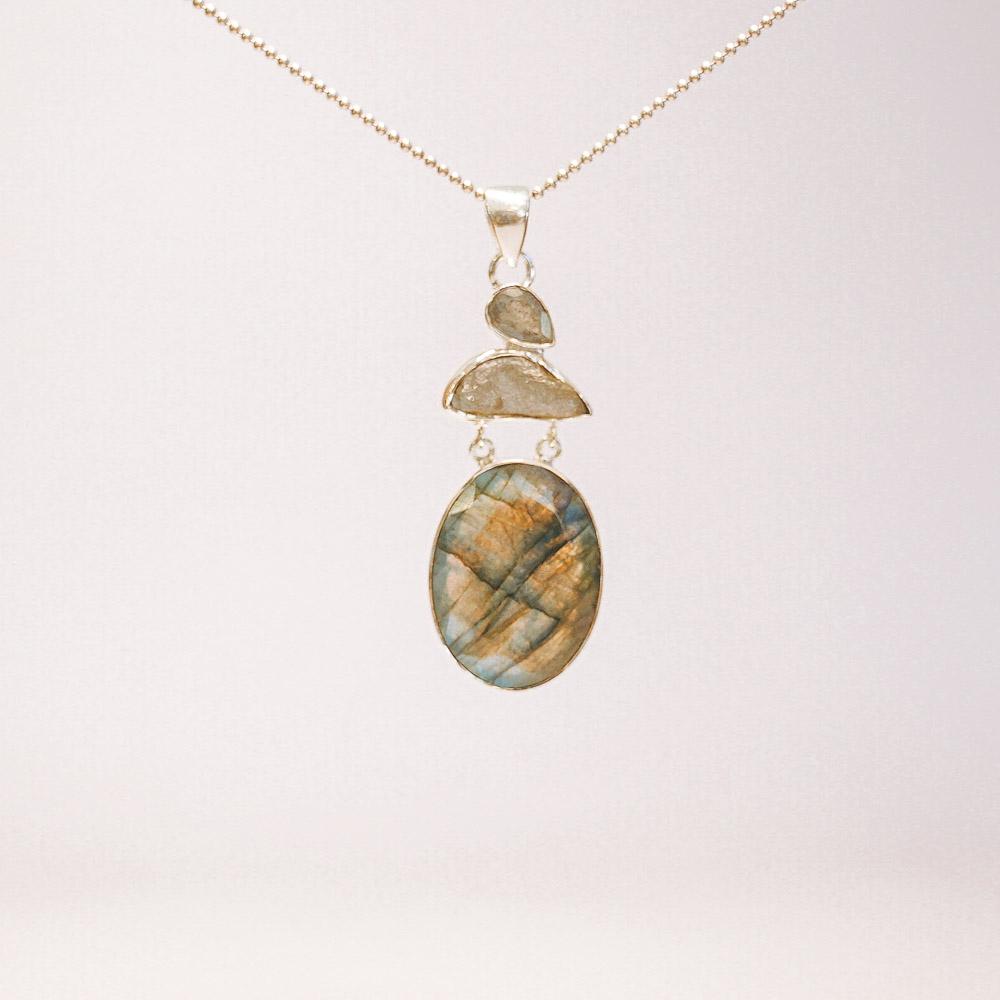 Athenas Teardrop Sterling Silver Pendant