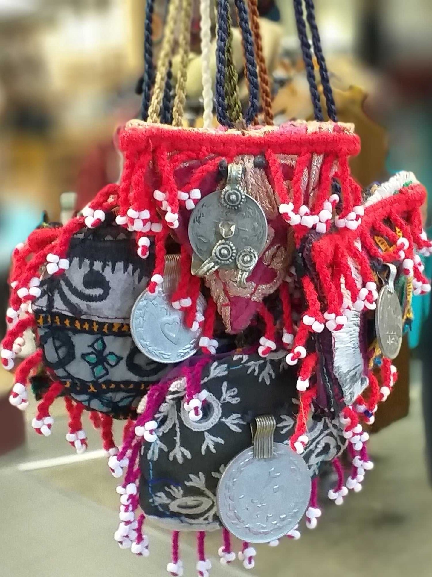 Vintage Kuchi Fabric Necklace