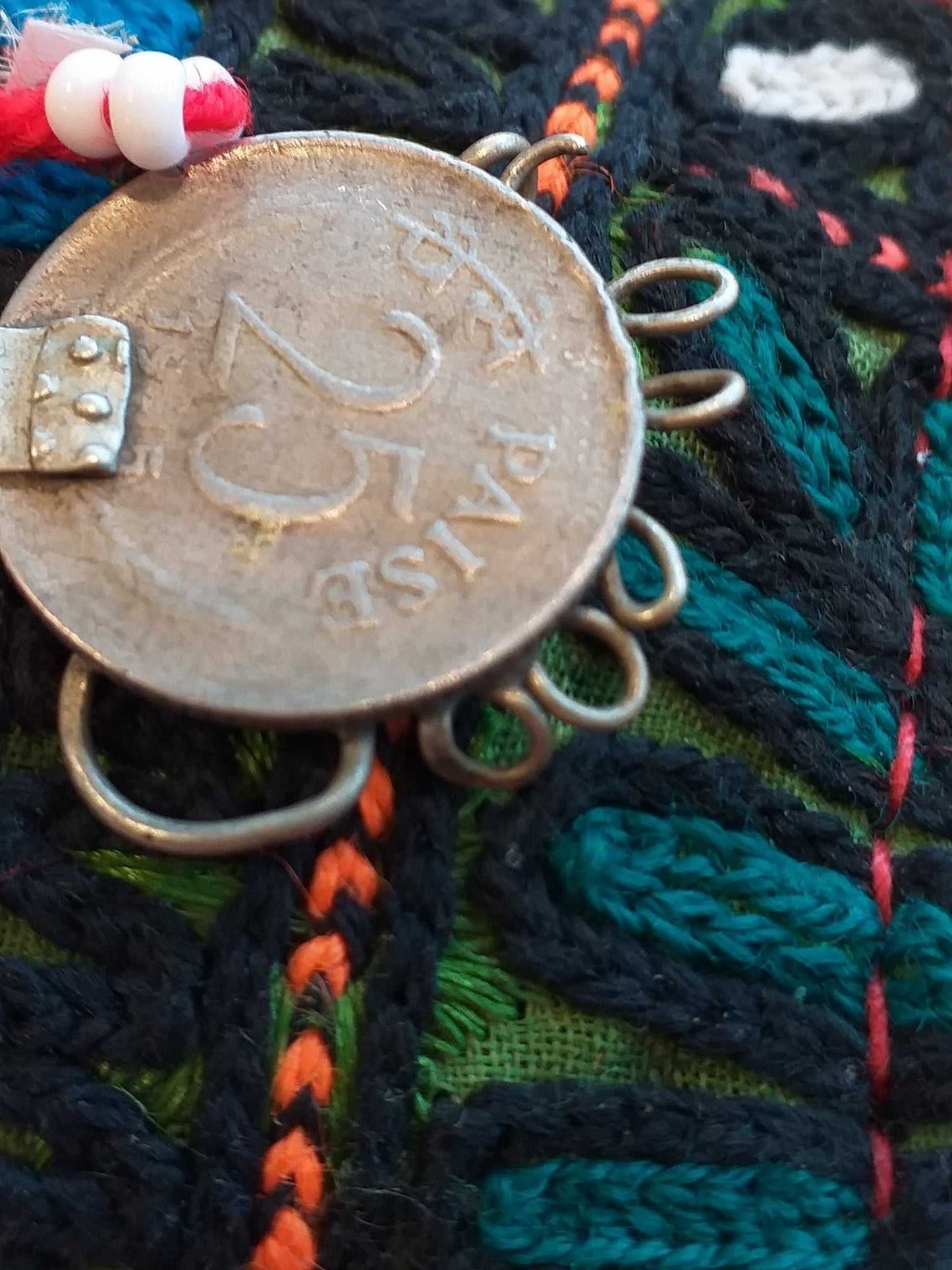 Vintage Kuchi Fabric Necklace