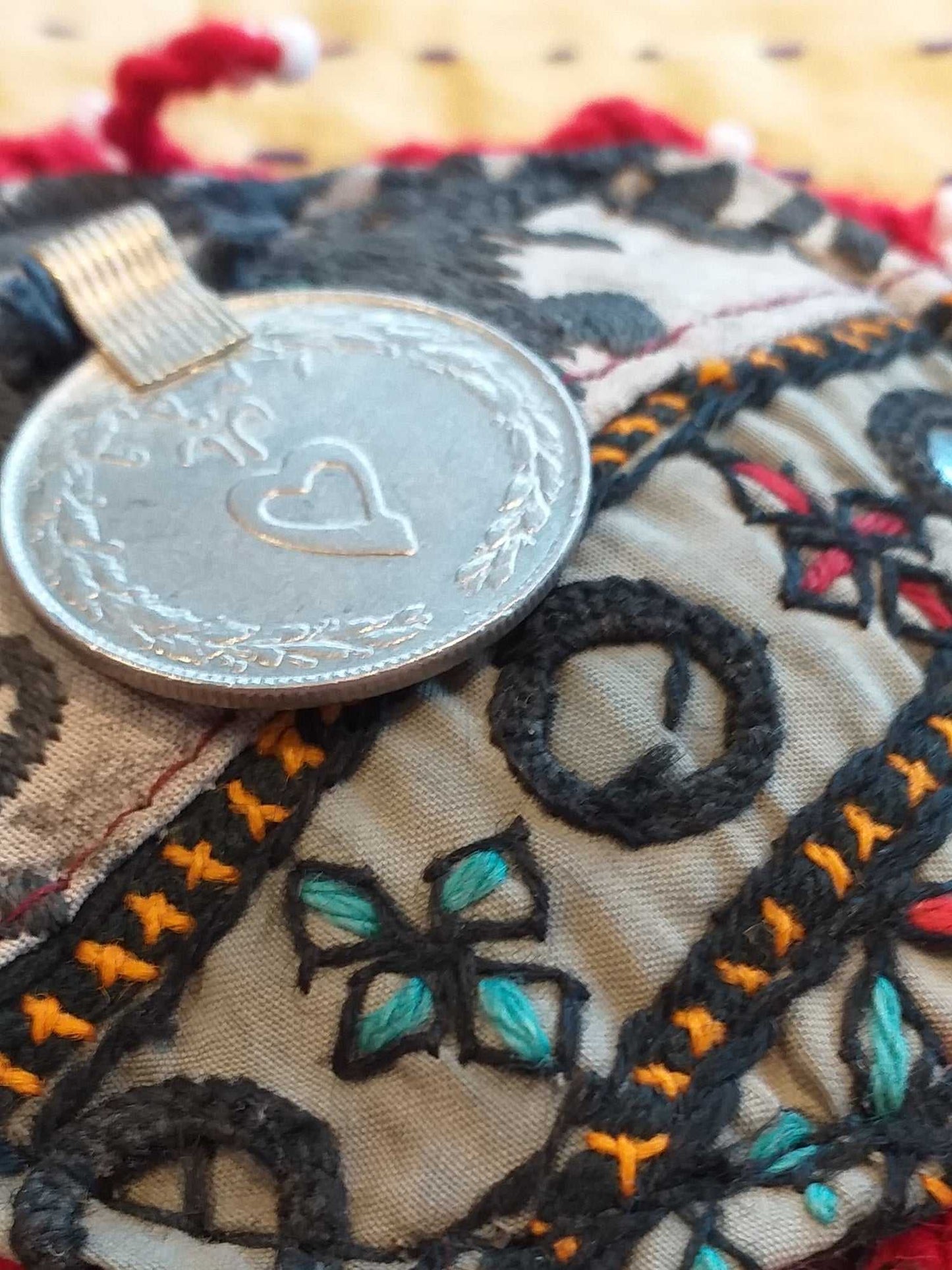 Vintage Kuchi Fabric Necklace