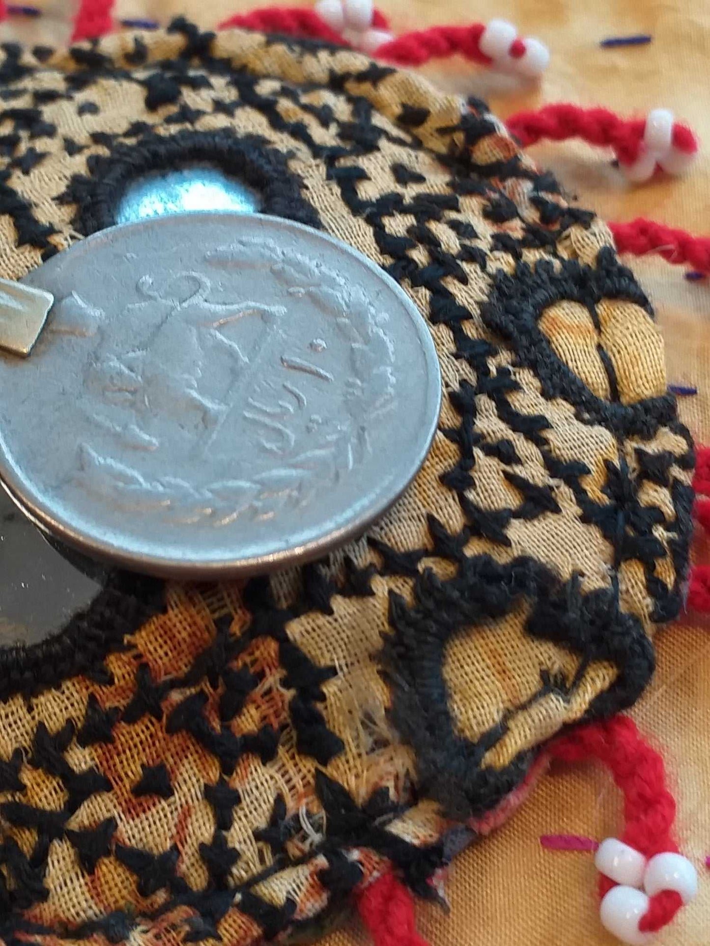Vintage Kuchi Fabric Necklace