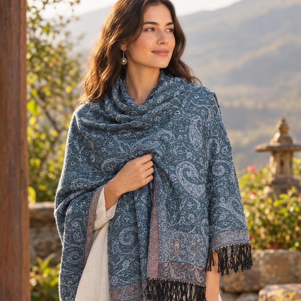 Paisley Jacquard Pashmina [anookz:f35c01e3-5502-4025-a383-fb3c987d7841]