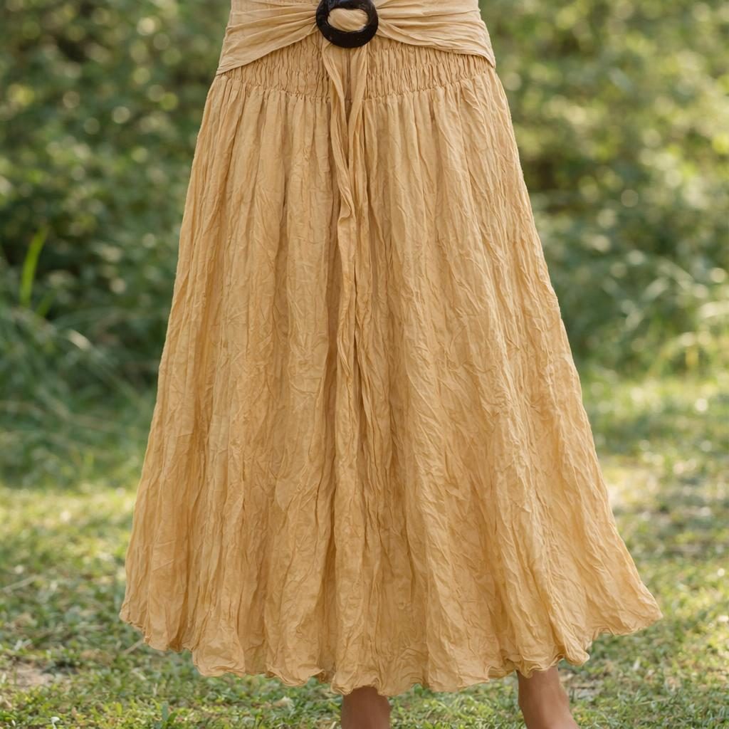 Crinkle Cotton Coconut Skirt [anookz:298ec9db-efd5-4382-9df6-b8243ac3c863]