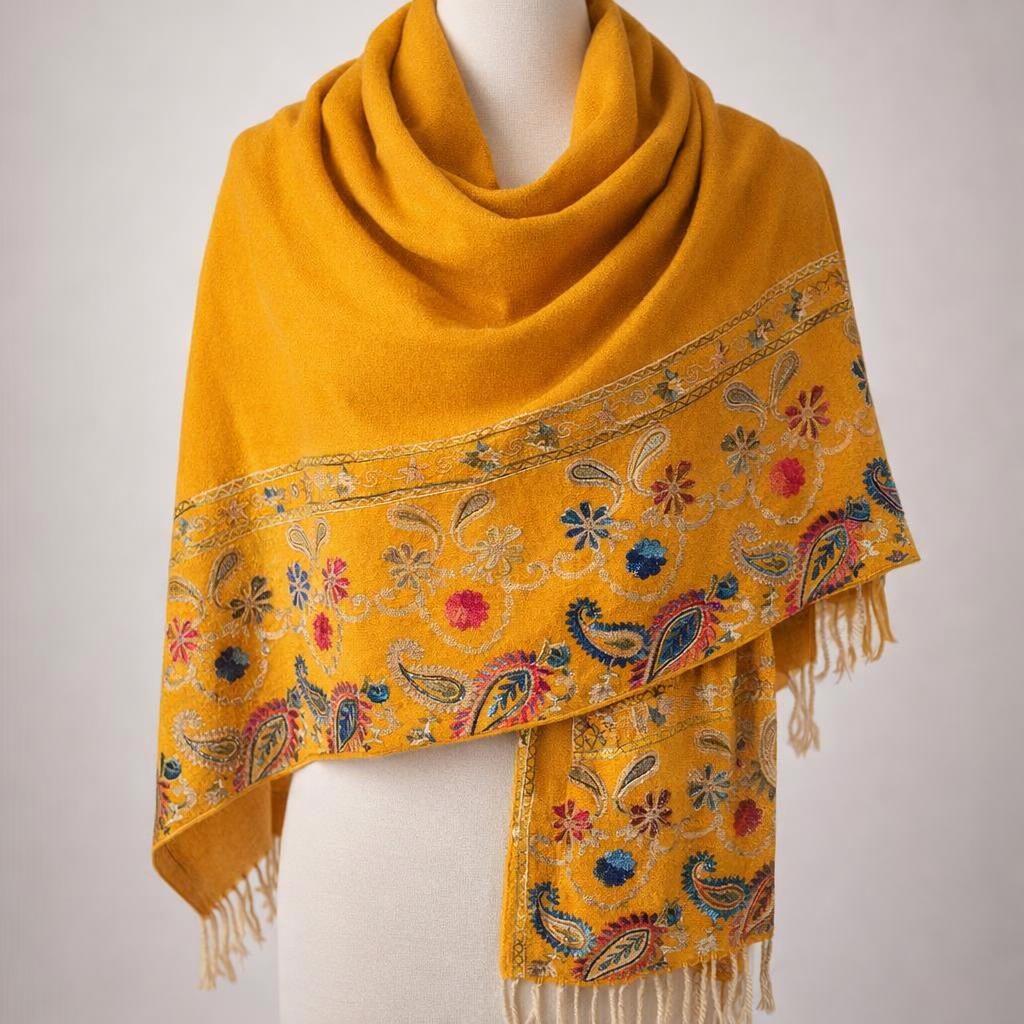 Garden Flower Wool Shawl [anookz:d19f8560-21c4-45bb-b55c-4275d0f0a259]