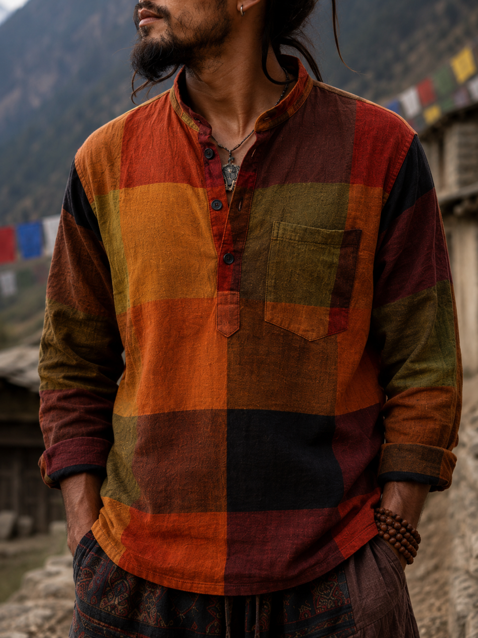 Cotton Patchwork Shirt