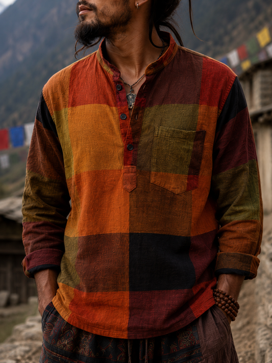 Cotton Patchwork Shirt