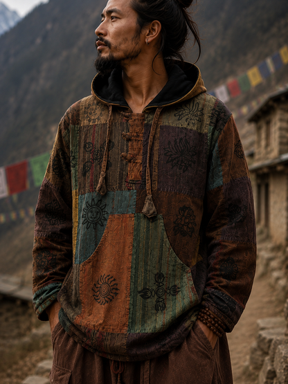Priya Patch Fleeced Hoody