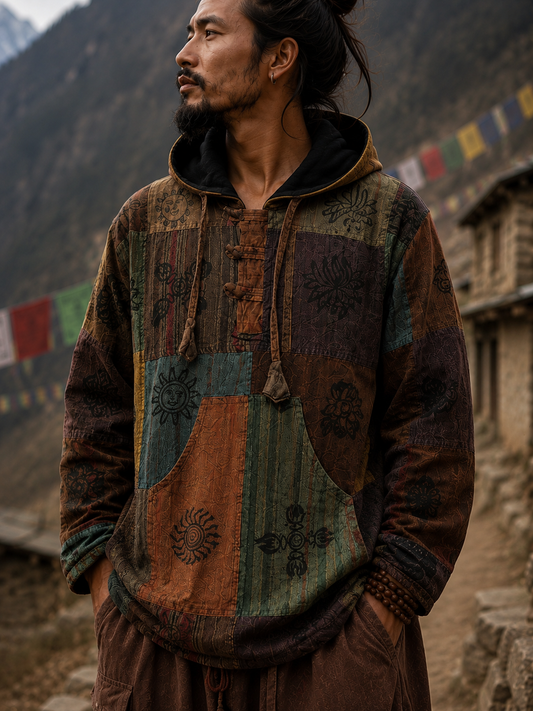 Priya Patch Fleeced Hoody