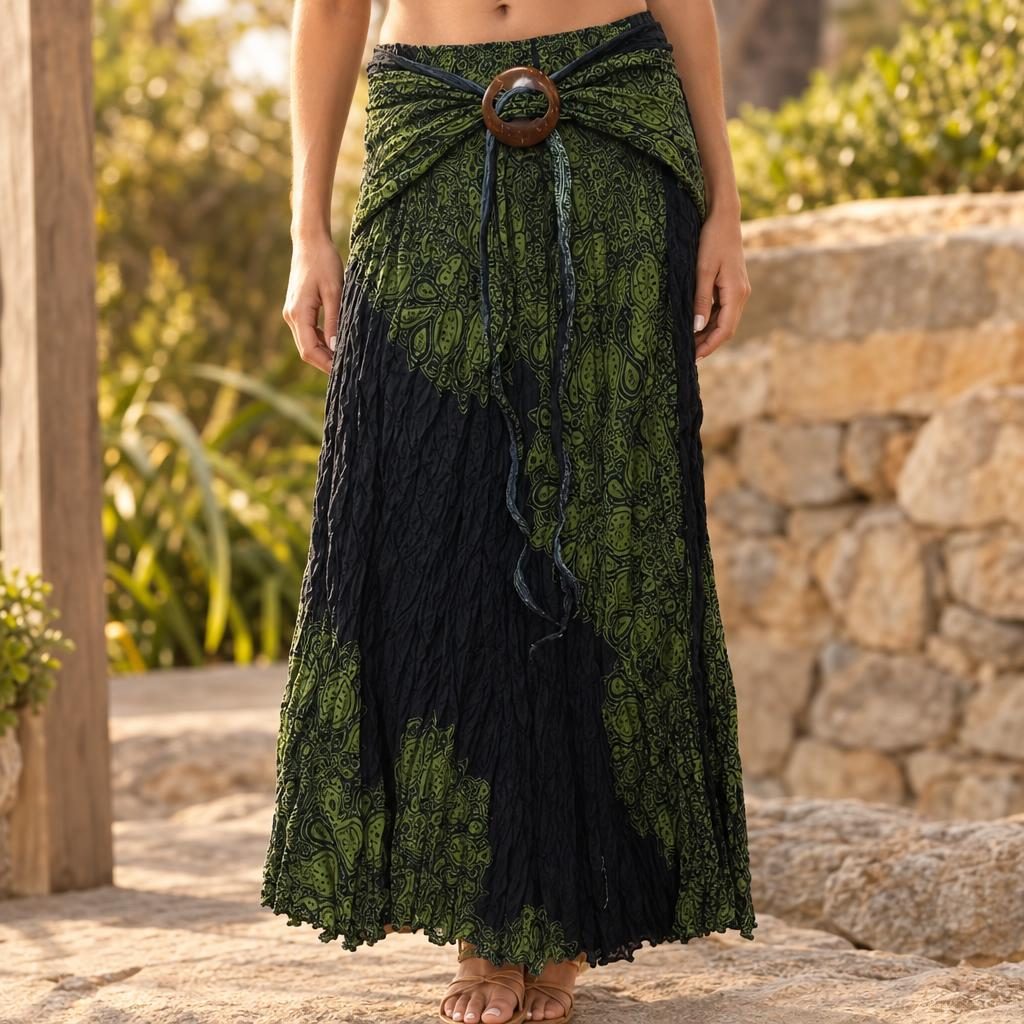 Mixed Coconut Rayon Skirt [anookz:adba9dab-e343-490d-8b89-c336c62ad5c3]