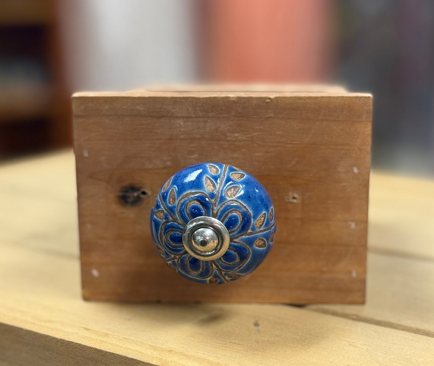 Ceramic Knob Blue