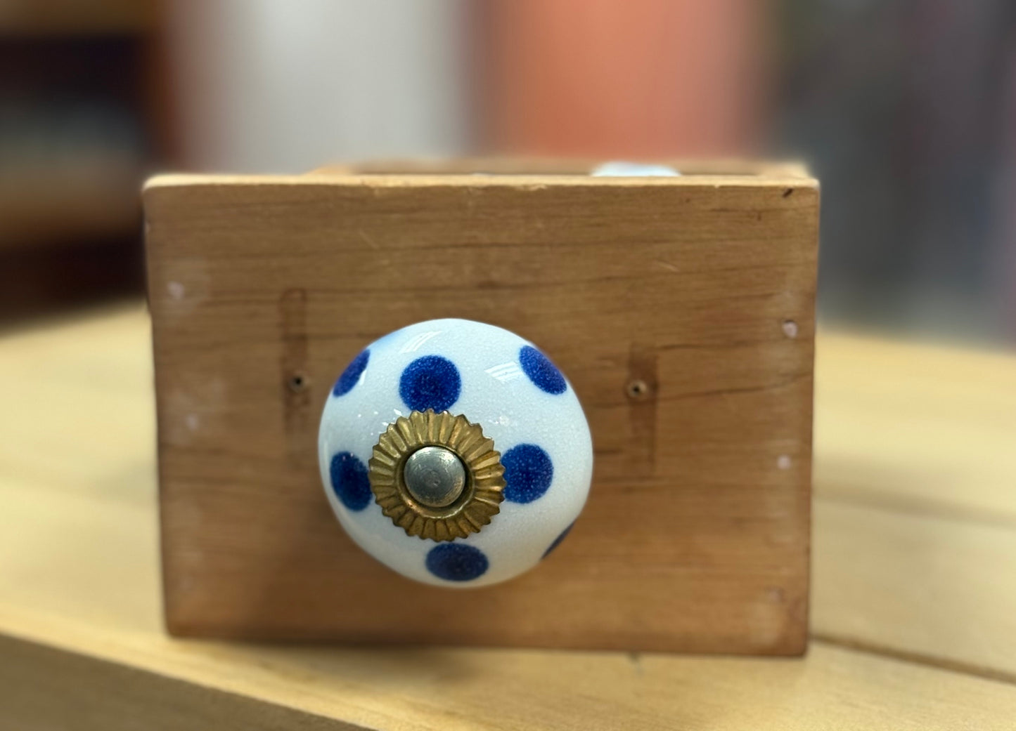Ceramic Knob Blue