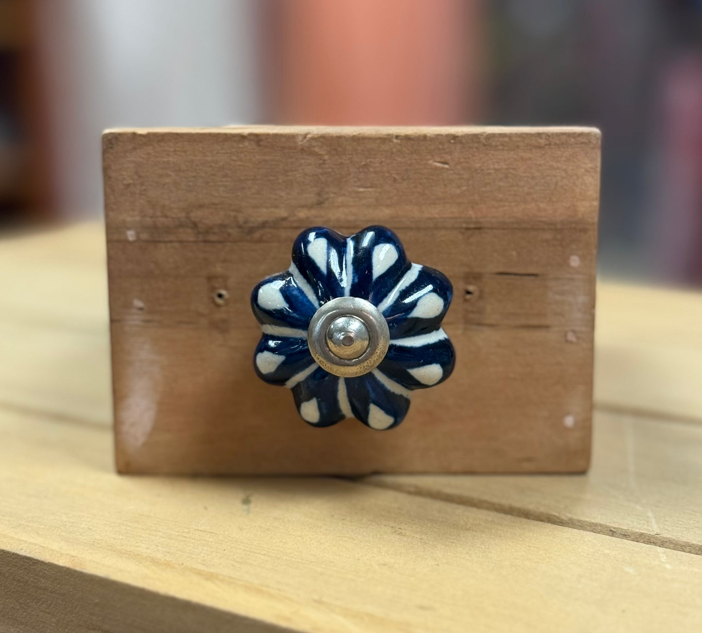 Ceramic Knob Blue