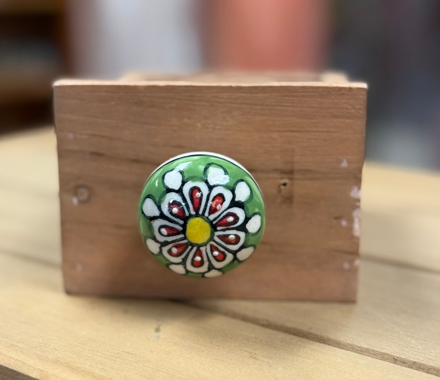 Ceramic Knob Green