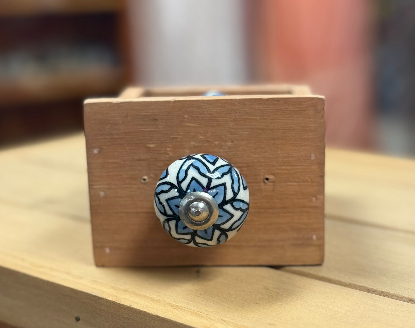 Ceramic Knob Blue