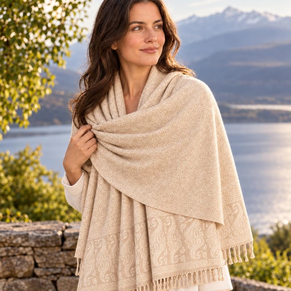 Paisley Jacquard Pashmina Shawl [anookz:b4af2477-ad4e-4c0d-a5b3-4fc2636ade94]