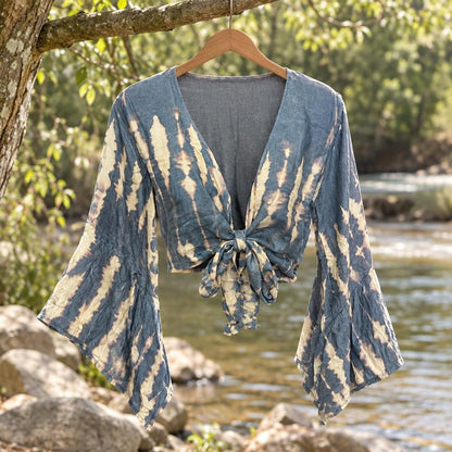Tie-Dye Bell Sleeve Wrap Top [anookz:9b03eefc-8a1e-4b47-b32b-ba13fd7d978d]