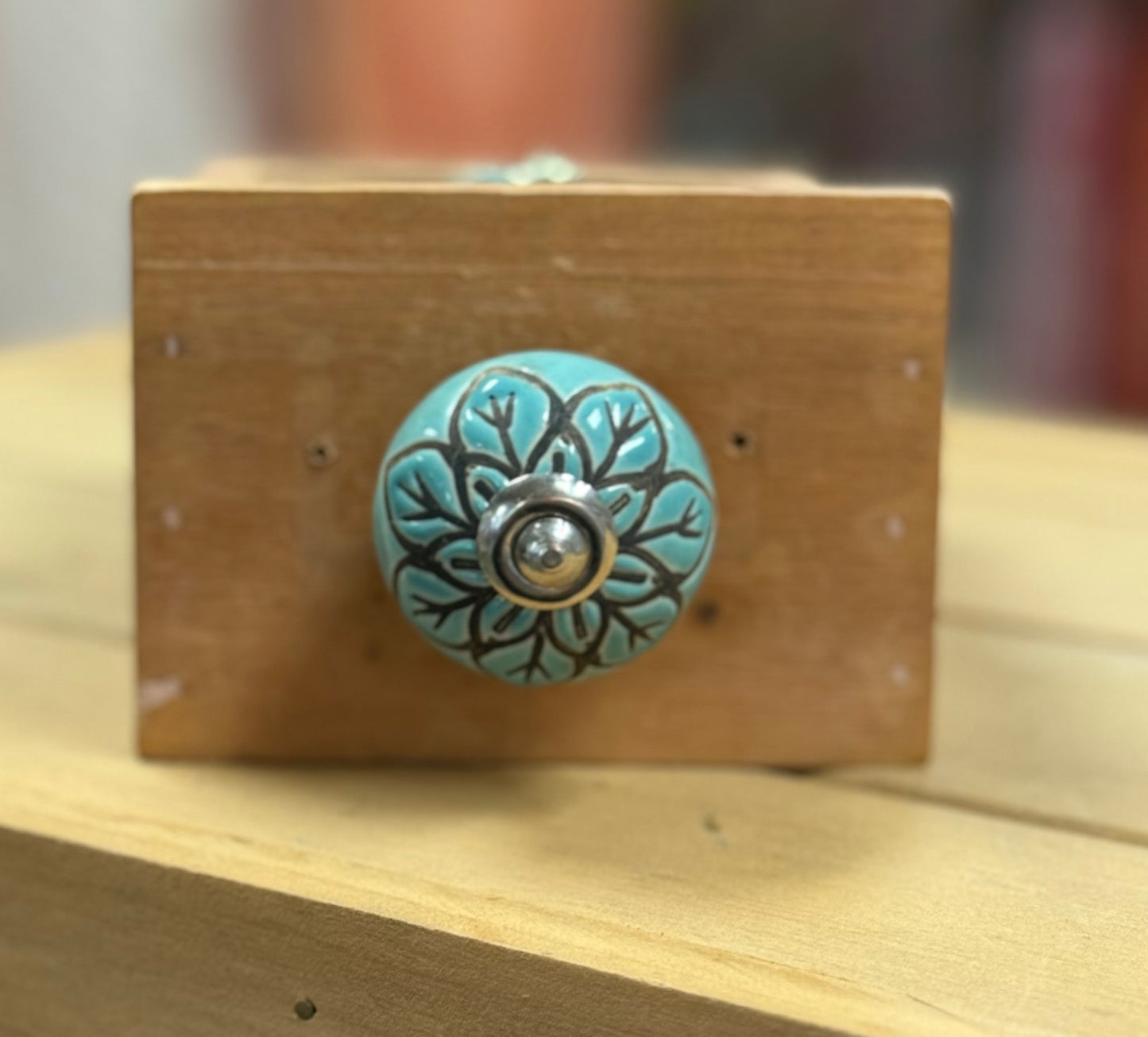 Ceramic Knob Turquoise