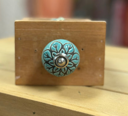 Ceramic Knob Turquoise