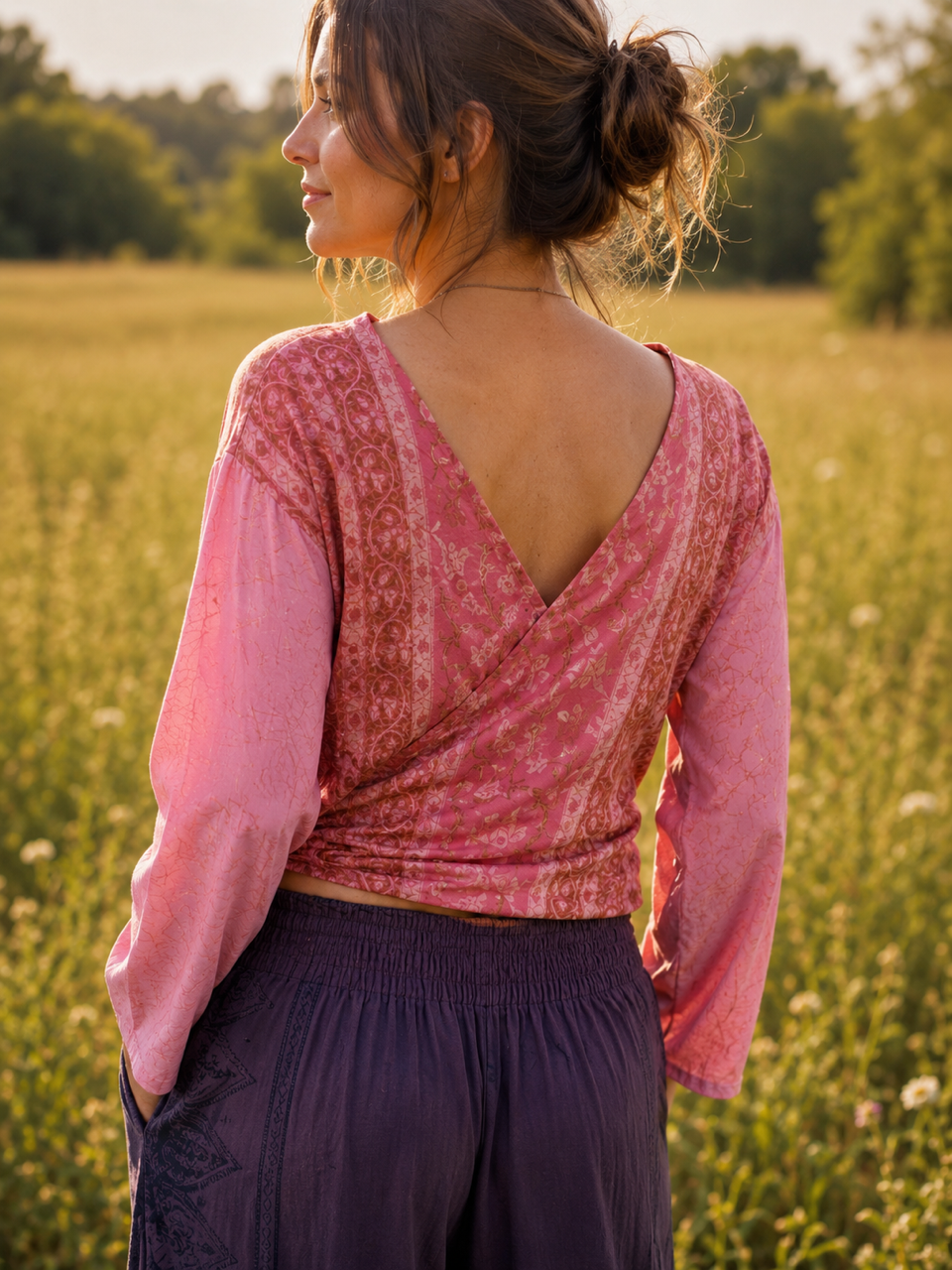 Spirit Recycled Silk Tie Top