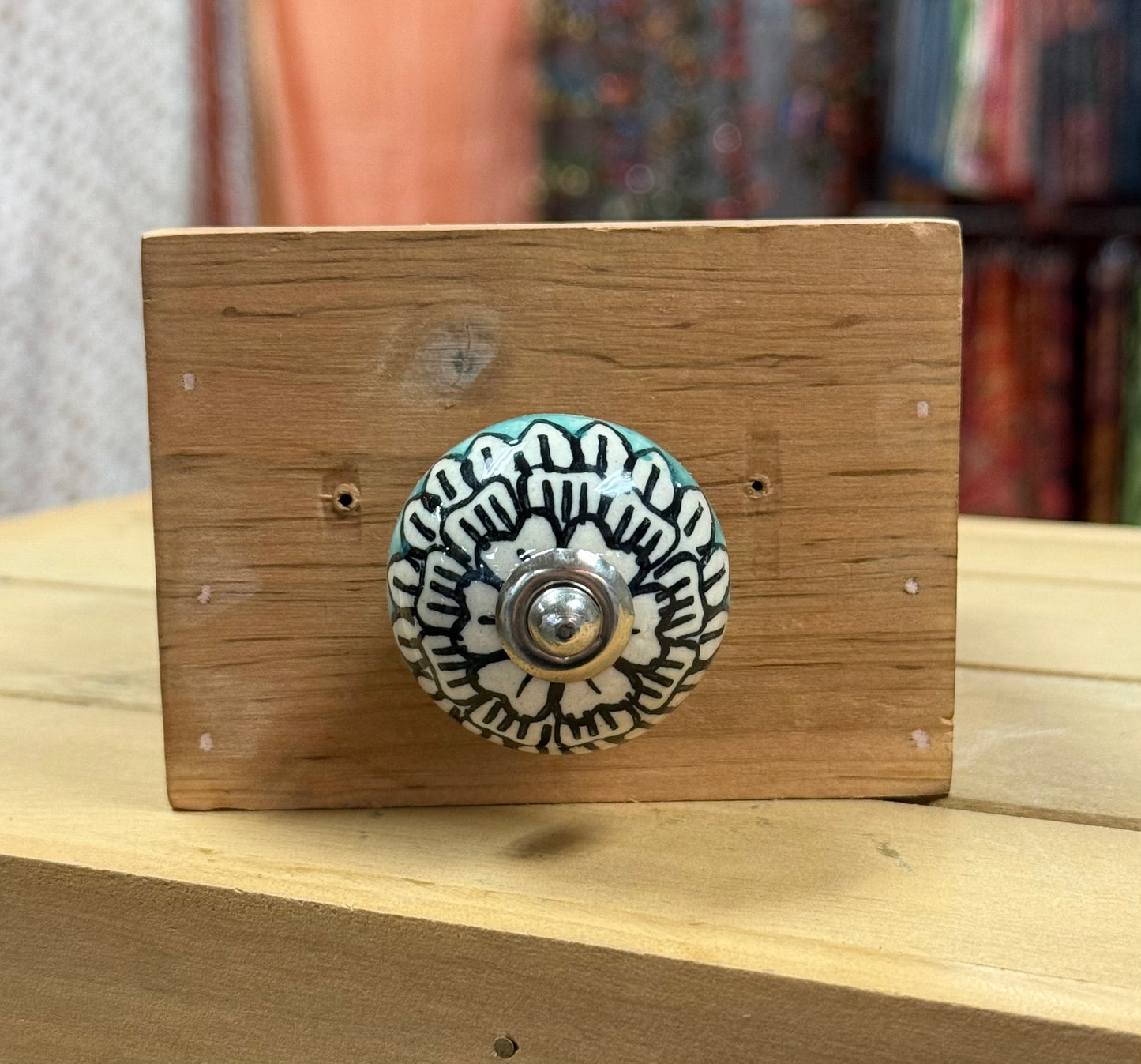 Ceramic Knob Turquoise