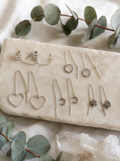 Sterling Silver Chains Earrings