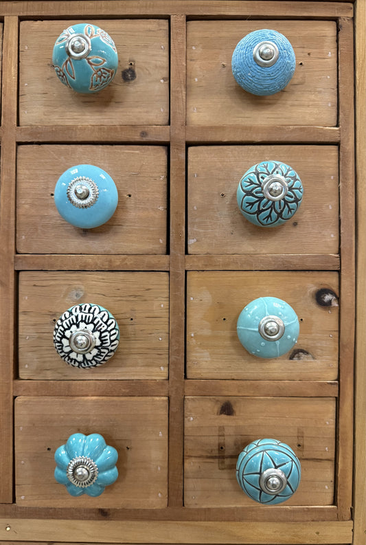 Ceramic Knob Turquoise