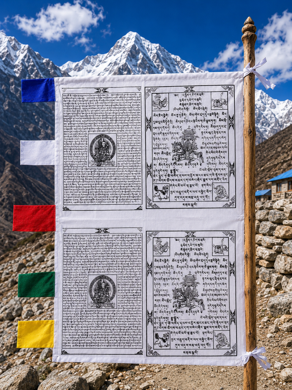 Tibetan Flags Vertical 1mtr x 60cm